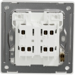 Schneider Electric 施耐德電氣 NUX32_2_SS UNICA X 16AX 250V~ 雙位雙控開關掣 (炫星銀)